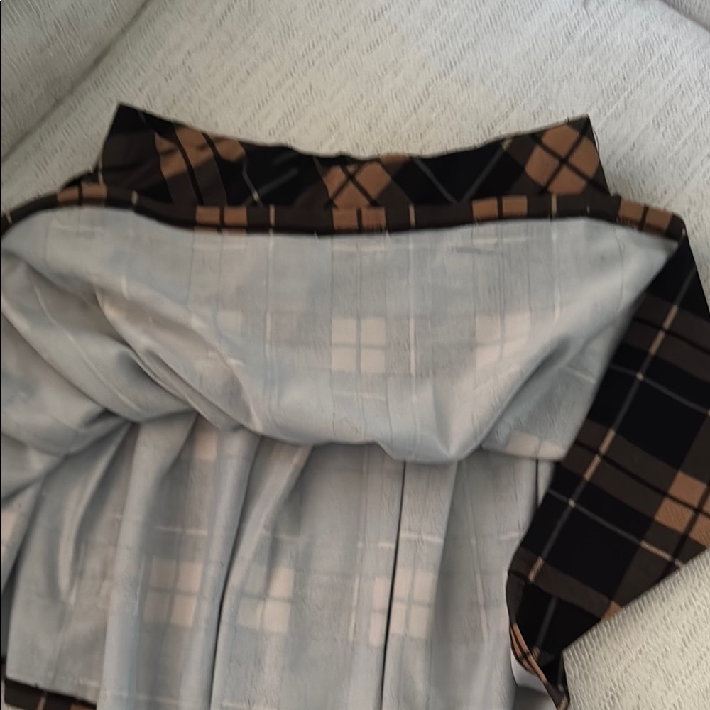 Plaid Brown and Black Women's Skirt - Picture 3 of 3